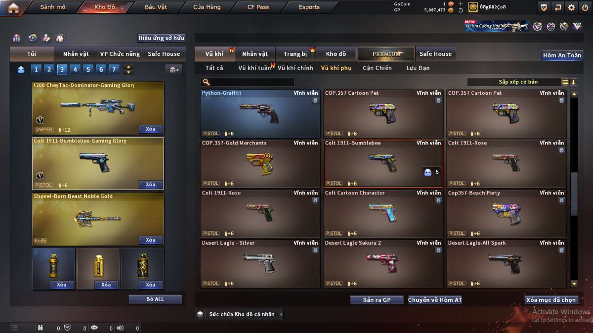 shop acc cf uy tin gia re